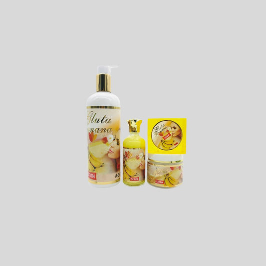 5D Gluta Banana Whitening Moisturizing Skin Care Set with Vitamin C and AHA