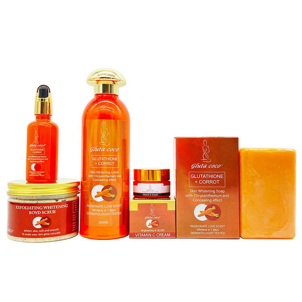 Carrot Whitening Skincare Set with Vitamin C and Carrot Oil