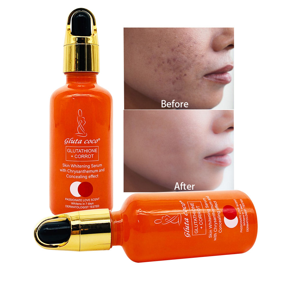 Gluta Coco Carrot GLUTATHIO CARROT Skin Whitening Brightening Serum Powerful Antioxidants Anti Aging Serum Oil 50ML